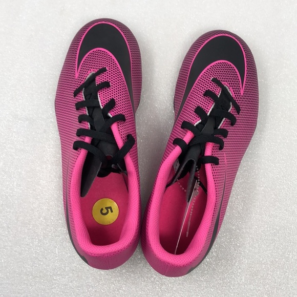 Nike Cleats Kids Bravata II FG Size 5Y Pink & Black - Picture 4 of 11